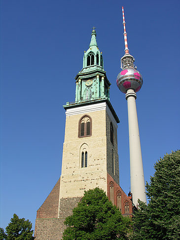 Foto Fernsehturm und Marienkirche - Berlin