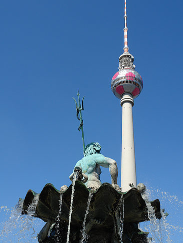 Fernsehturm mit Neptunbrunnen Foto 