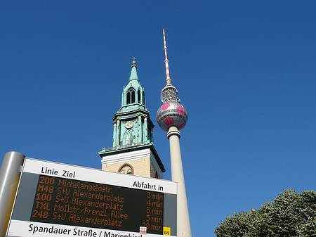 Foto Fernsehturm und Marienkirche - Berlin