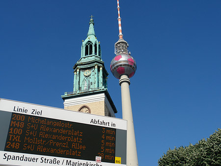 Foto Fernsehturm und Marienkirche - Berlin