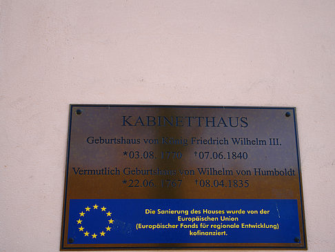 Schild am Kabinetthaus - Brandenburg (Potsdam)